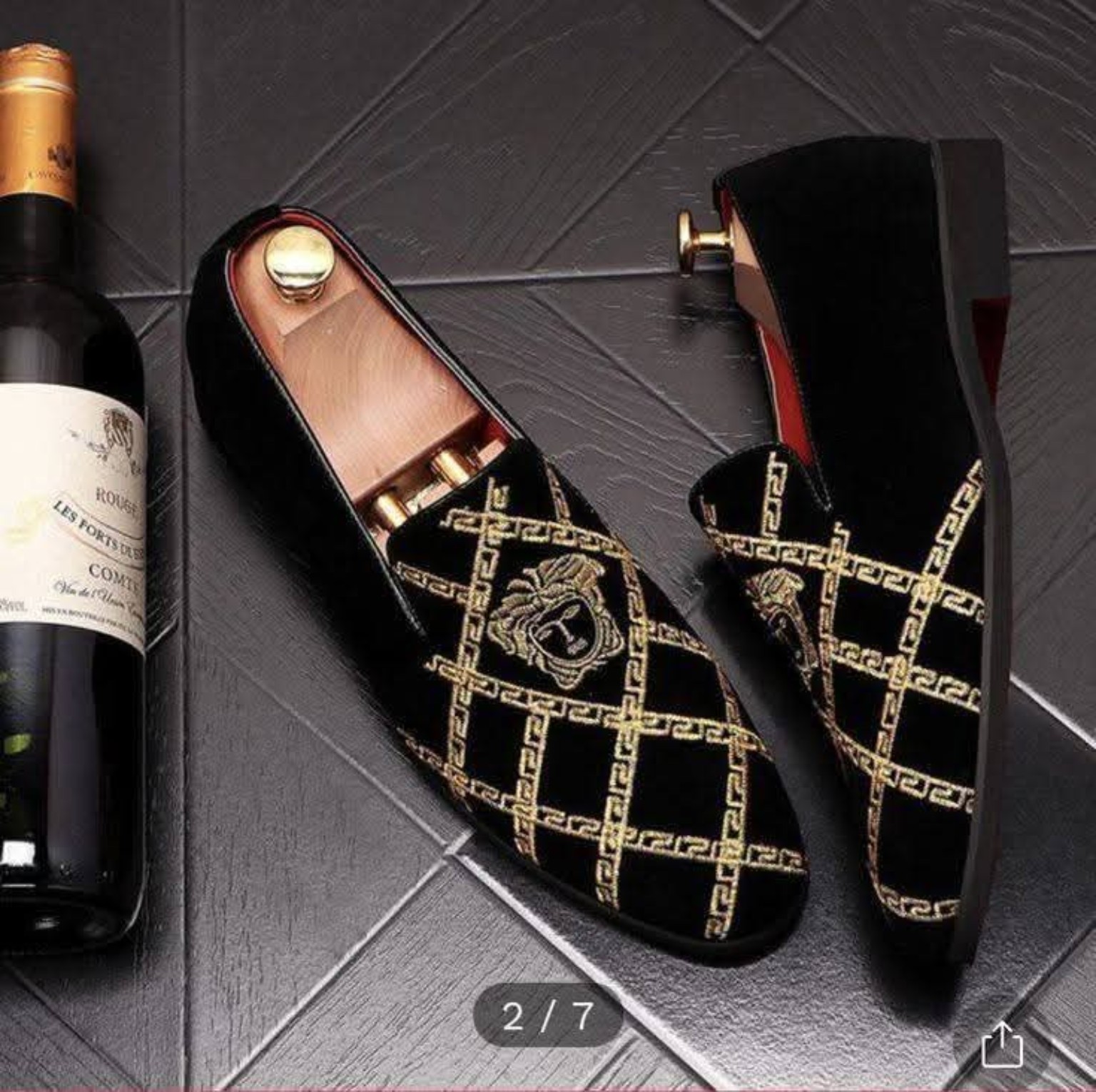 Embroidered Velvet Loafers