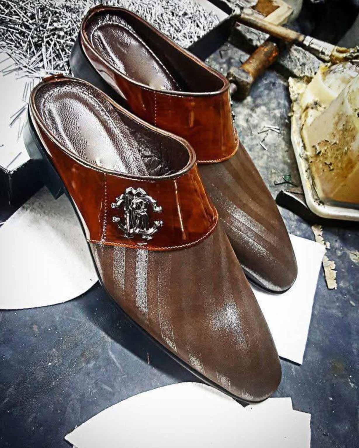 Brown Formal Slip-On Loafers