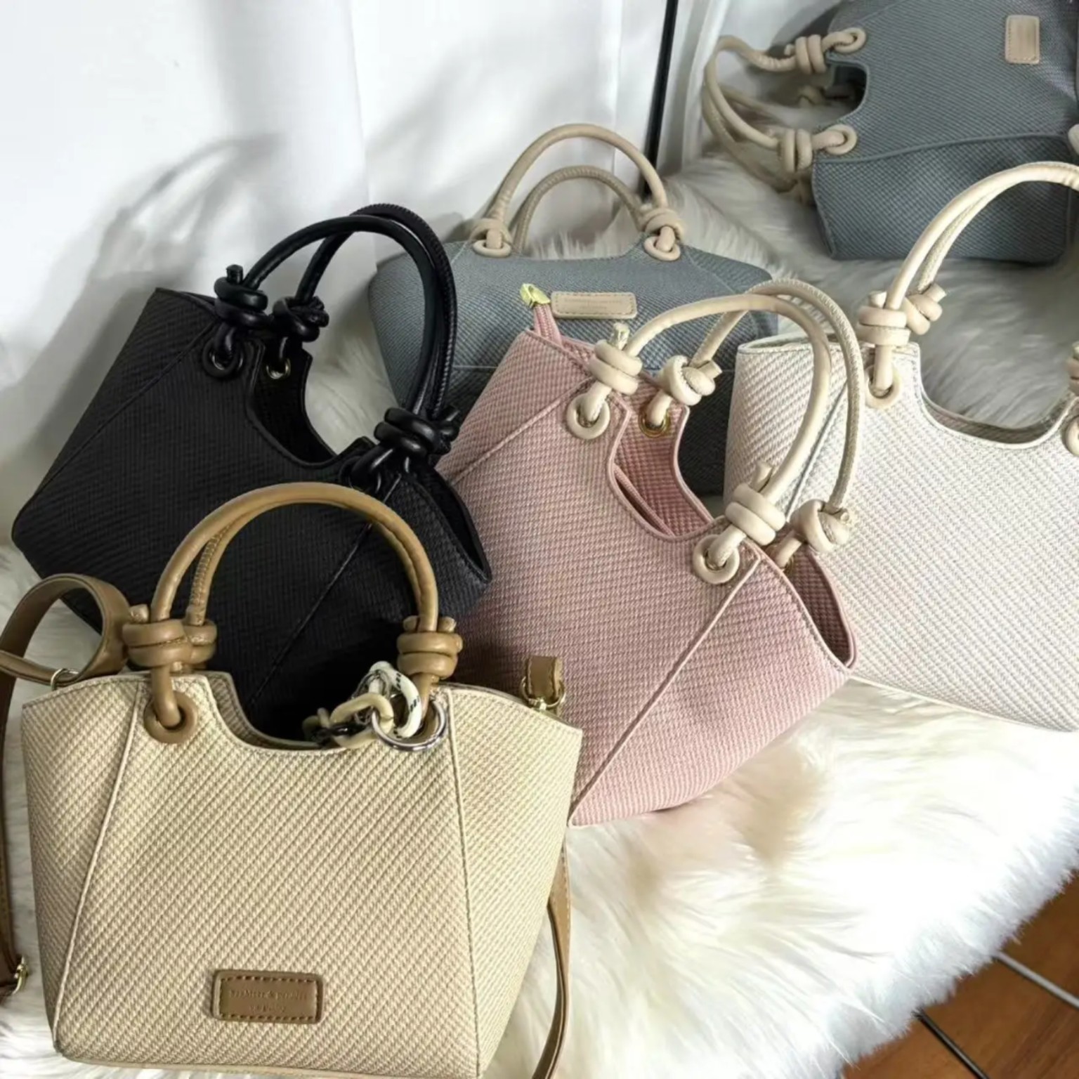 Knot-Handle Woven Tote